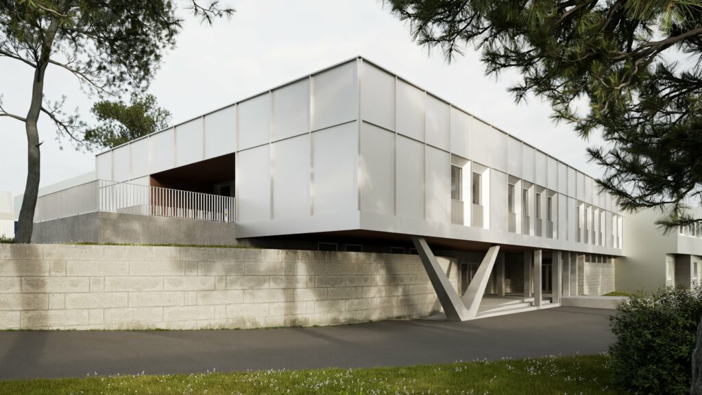 Image4 PSE Façade de la nouvelle restauration du lycée Yves Thépot à Quimper par anthracite